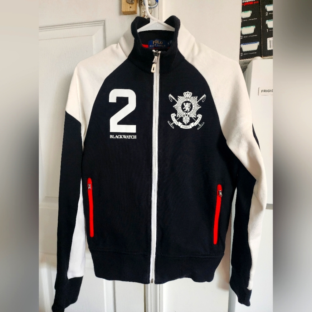 Polo by Ralph Lauren Black and White Bomber Jacket Like New